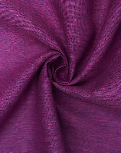 Purple Plain Yarn Dyed Linen Fabric
