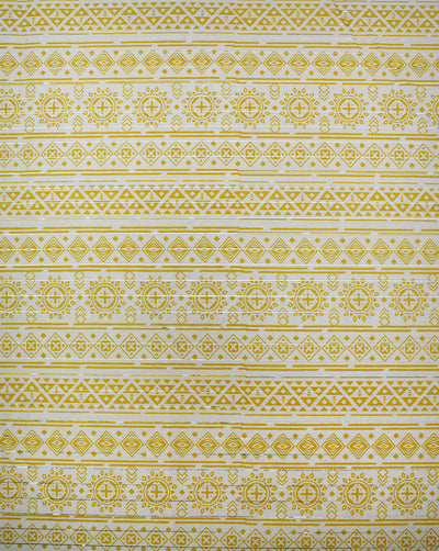 White Stripes Design Printed Cotton Fabric