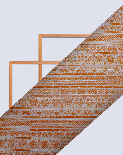 White Stripes Design Printed Cotton Fabric