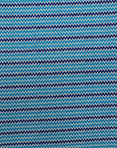 Multicolor ZigZag Design Printed Cotton Fabric