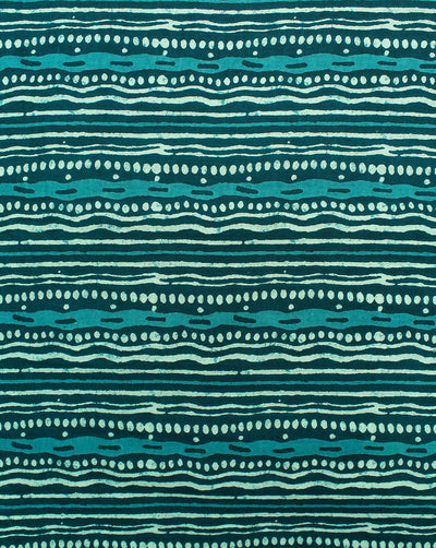 Multicolor Stripes Design Printed Cotton Fabric