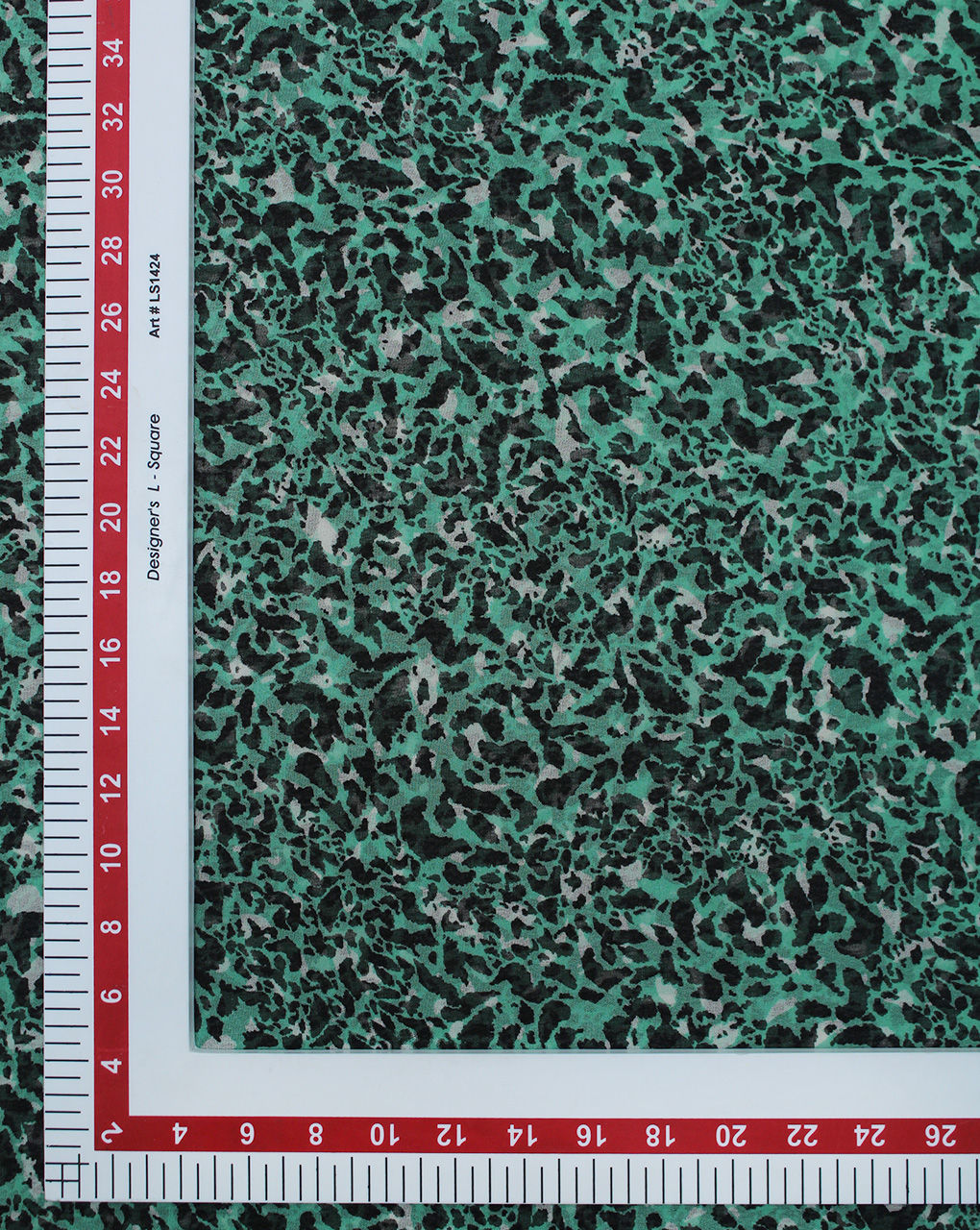green Printed Georgette Fabric