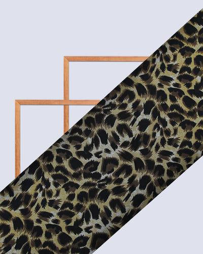 Leopard Design Printed Georgette Fabric