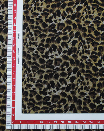Leopard Design Printed Georgette Fabric
