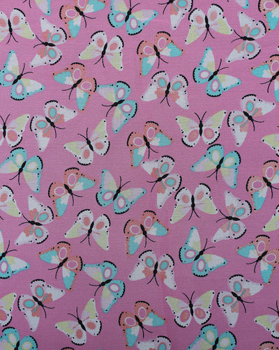 Butterfly Design Printed Georgette Fabric