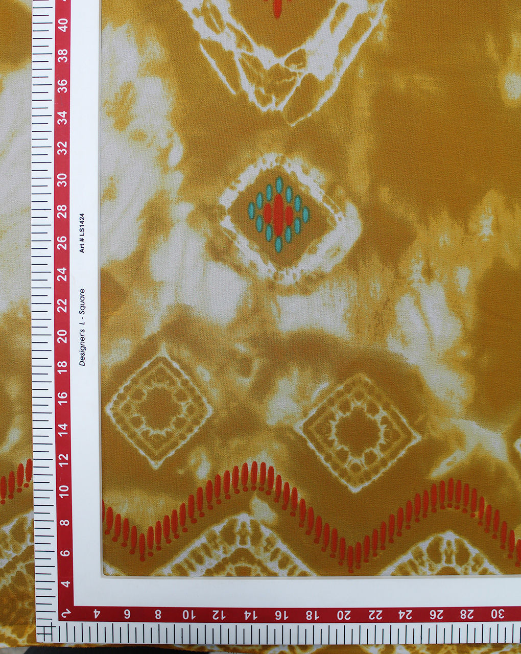 yellow Printed Georgette Fabric