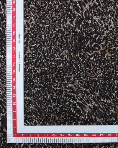 Leopard Design Printed Georgette Fabric