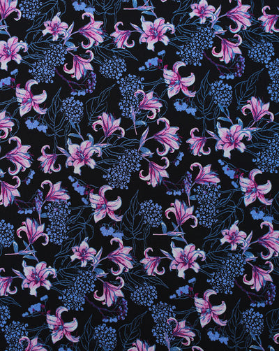 Floral Design Printed Georgette Fabric
