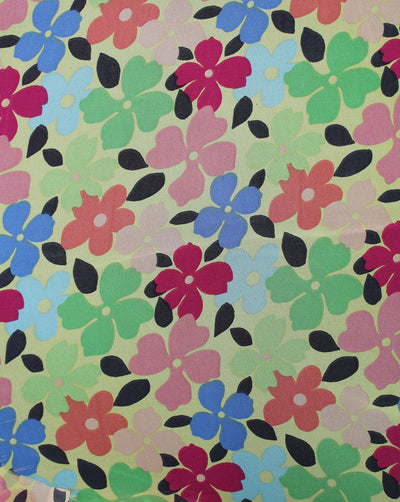 Floral Design Printed Georgette Fabric