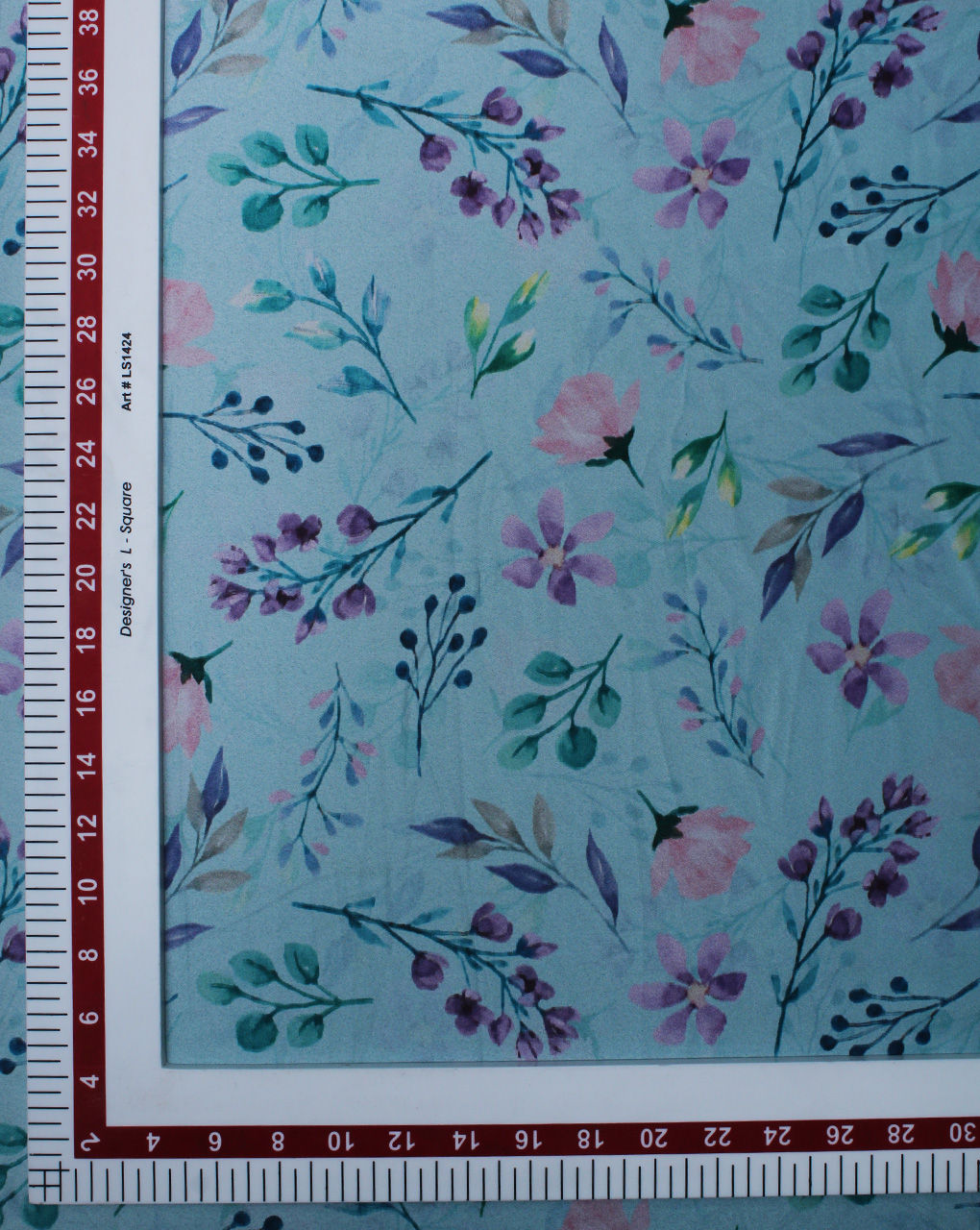 Multicolor Leaf Design Polyester Digital Printed Satin Fabric