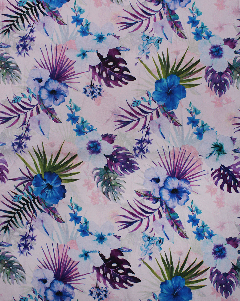 Multicolor Floral Design Polyester Digital Printed Satin Fabric