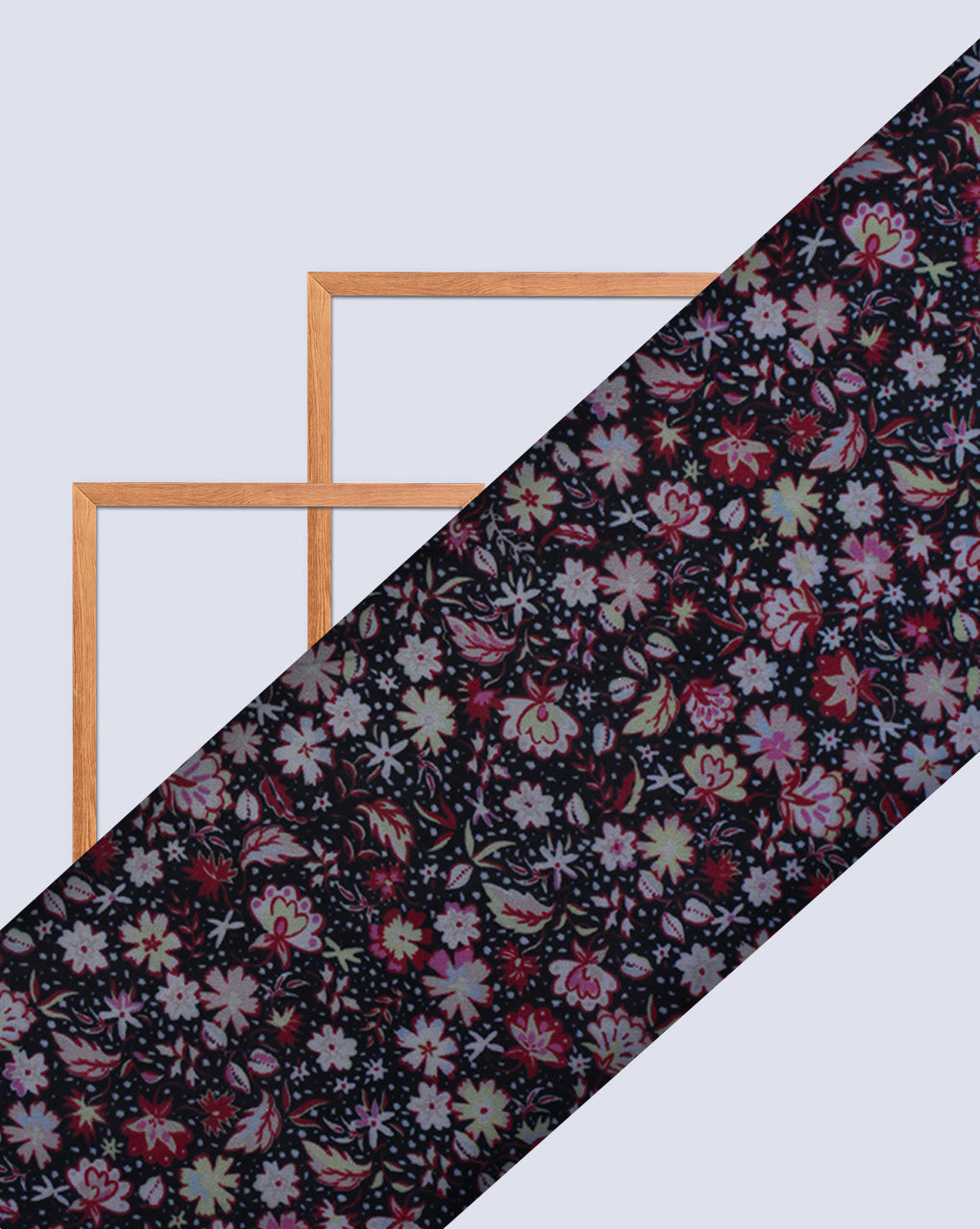 Multicolor Floral Design Glass Nylon Printed Fabric