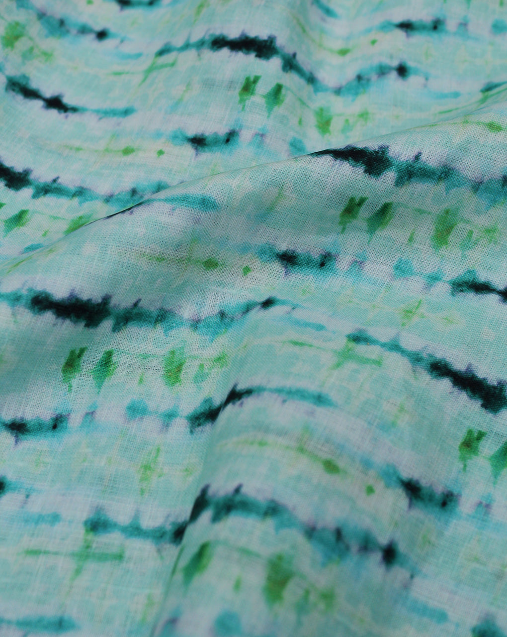 Multicolor Abstract Design Printed Linen Fabric
