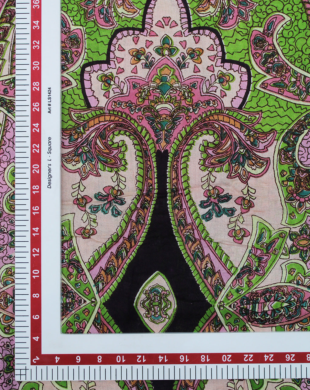 Multicolor Abstract Design Cotton Crepe Printed Fabric
