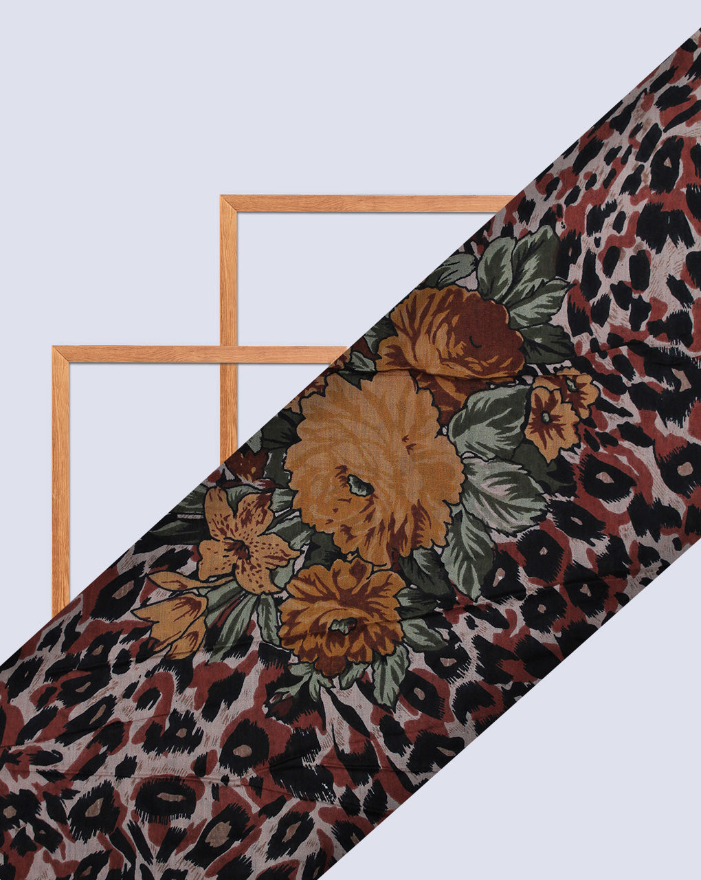 Multicolor Floral Design Cotton Crepe Printed Fabric