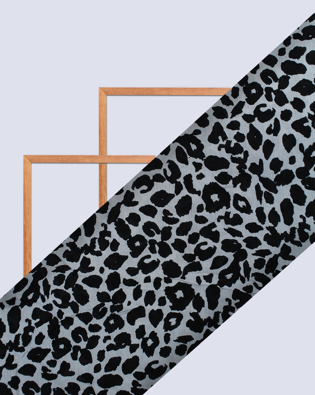 Black & White Animal Design Cotton Crepe Printed Fabric