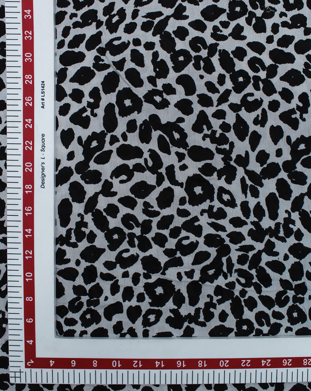 Black & White Animal Design Cotton Crepe Printed Fabric