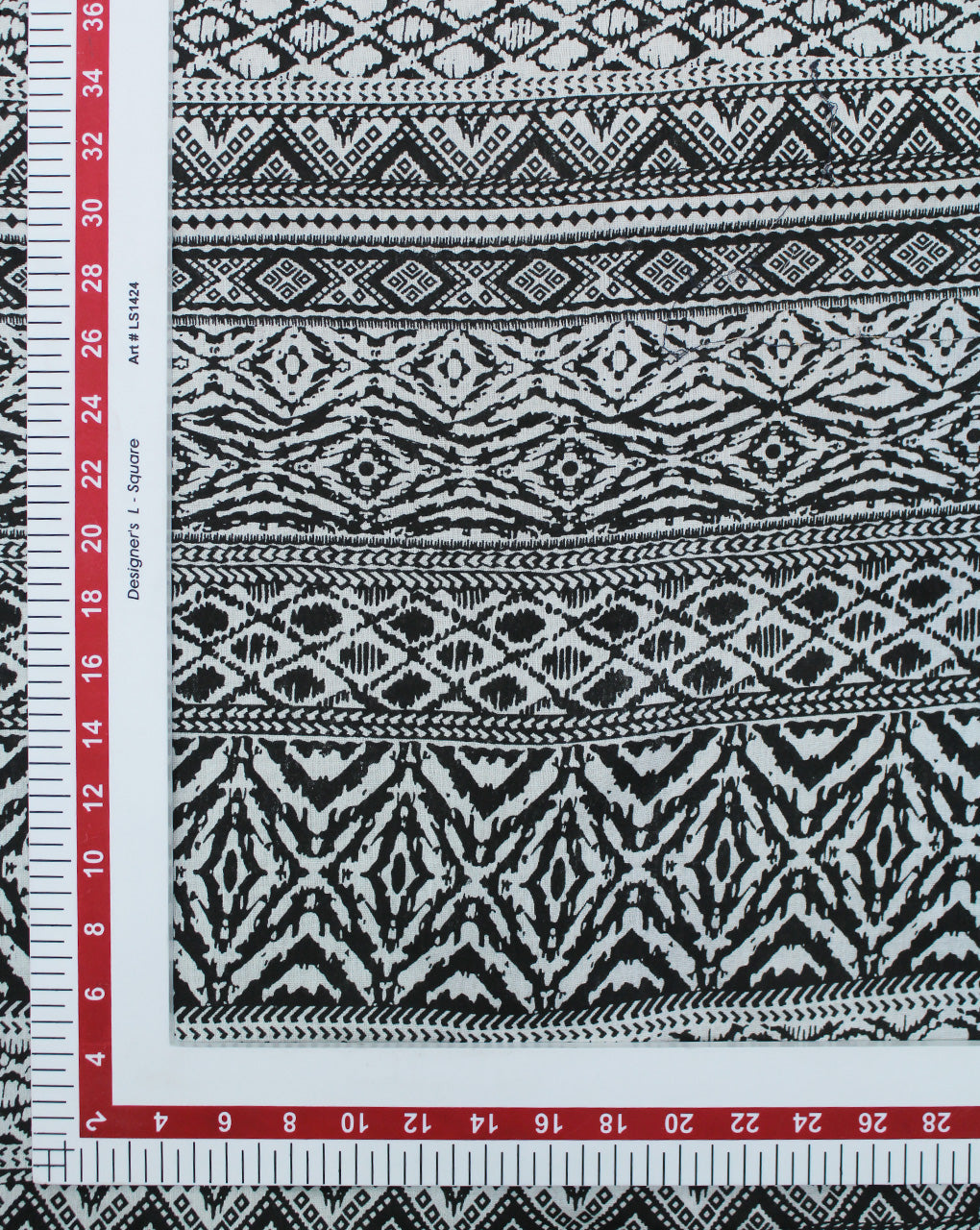 Black & White Stripes Design Cotton Crepe Printed Fabric