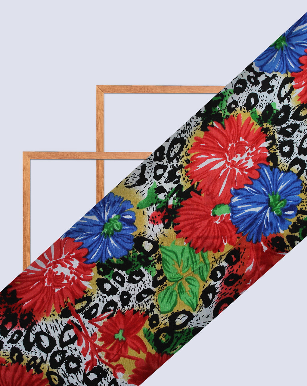 Multicolor Floral Design Rayon Crepe Printed Fabric