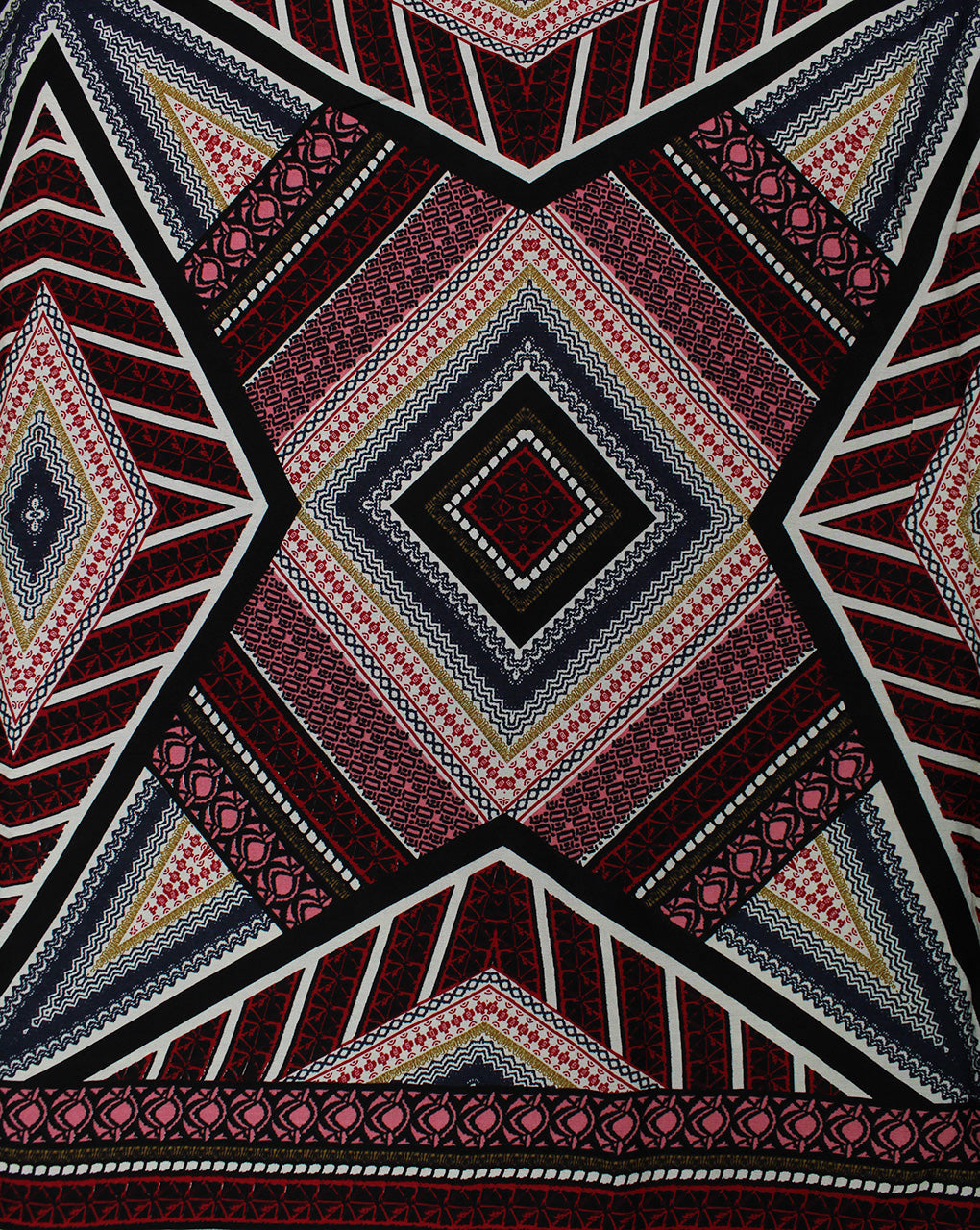 MULTICOLOR ABSTRACT DESIGN RAYON CREPE PRINTED FABRIC