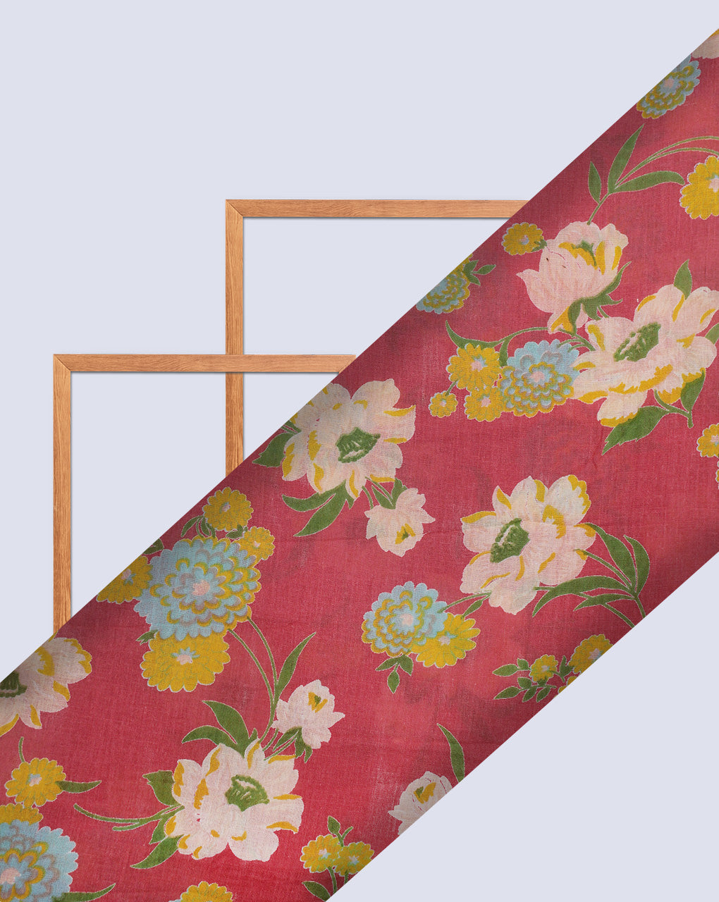 MULTICOLOR FLORAL DESIGN COTTON CREPE PRINTED FABRIC