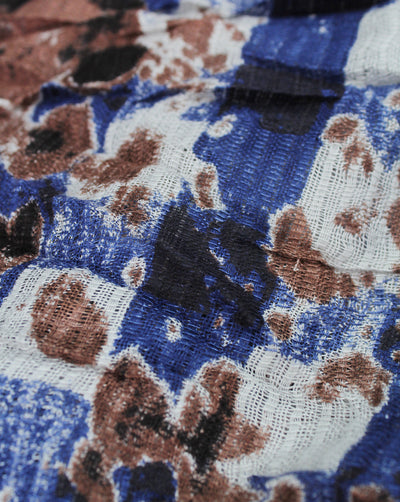 MULTICOLOR ABSTRACT DESIGN COTTON CREPE PRINTED FABRIC
