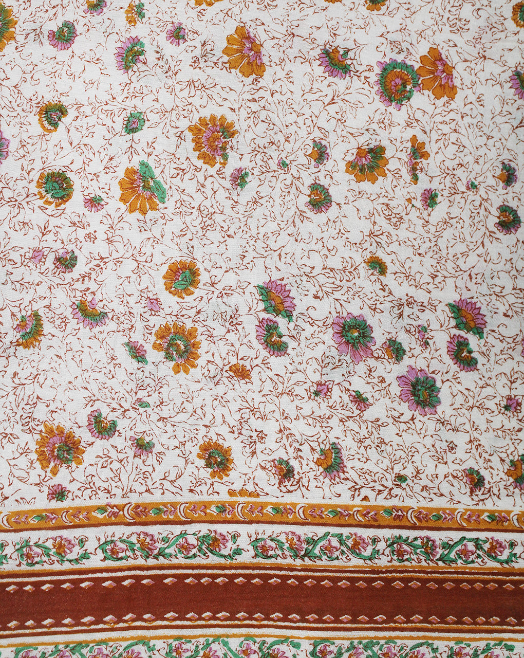 MULTICOLOR FLORAL DESIGN COTTON CREPE PRINTED FABRIC