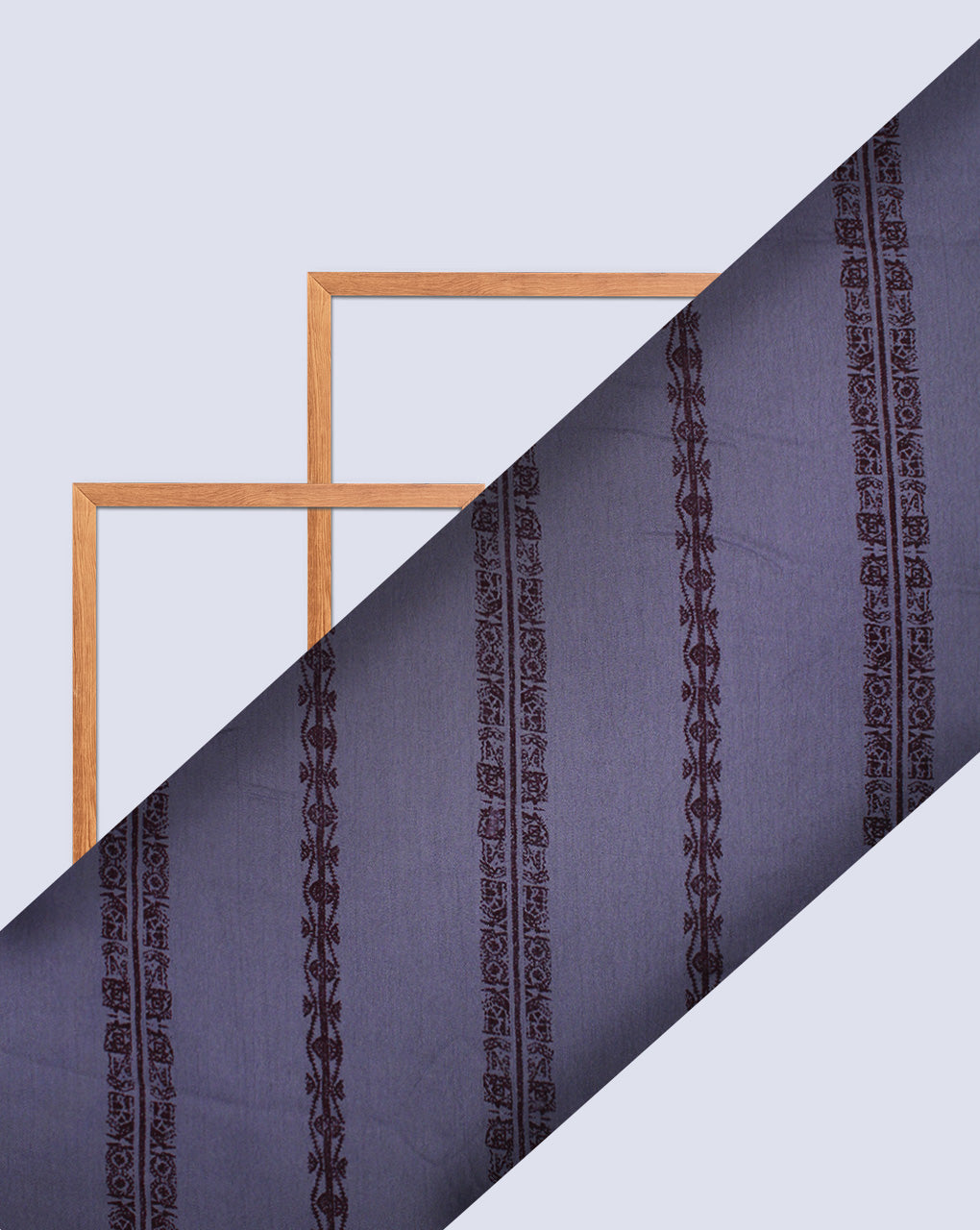LIGHT PURPLE STRIPES DESIGN COTTON CREPE PRINTED FABRIC