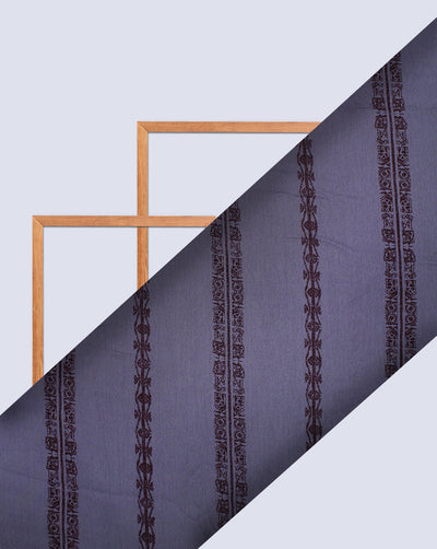 LIGHT PURPLE STRIPES DESIGN COTTON CREPE PRINTED FABRIC