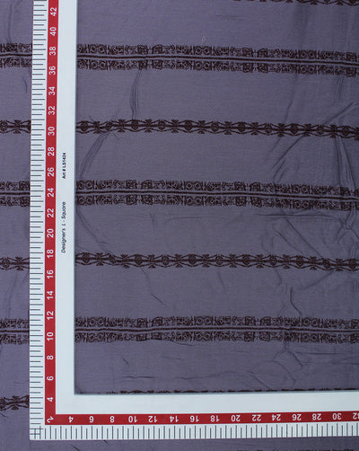 LIGHT PURPLE STRIPES DESIGN COTTON CREPE PRINTED FABRIC