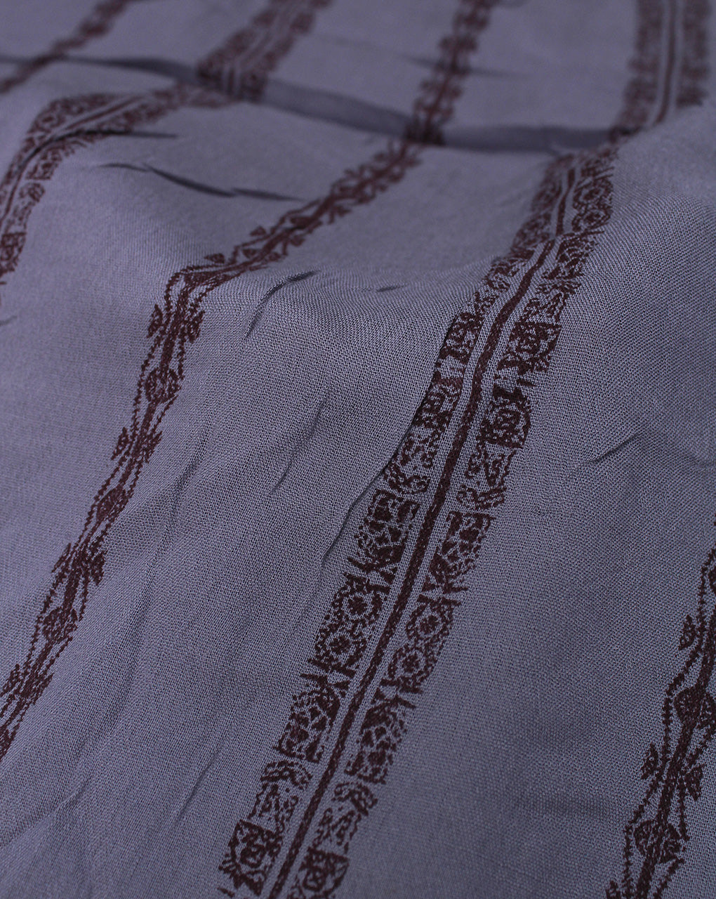 LIGHT PURPLE STRIPES DESIGN COTTON CREPE PRINTED FABRIC