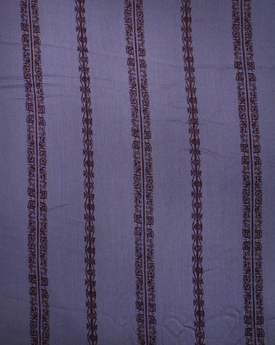 LIGHT PURPLE STRIPES DESIGN COTTON CREPE PRINTED FABRIC