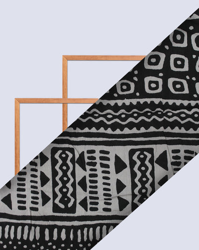 Beige & Black Rayon fabrics