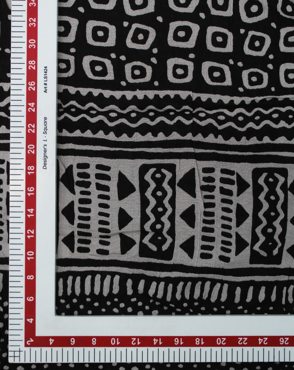 Beige & Black Rayon fabrics