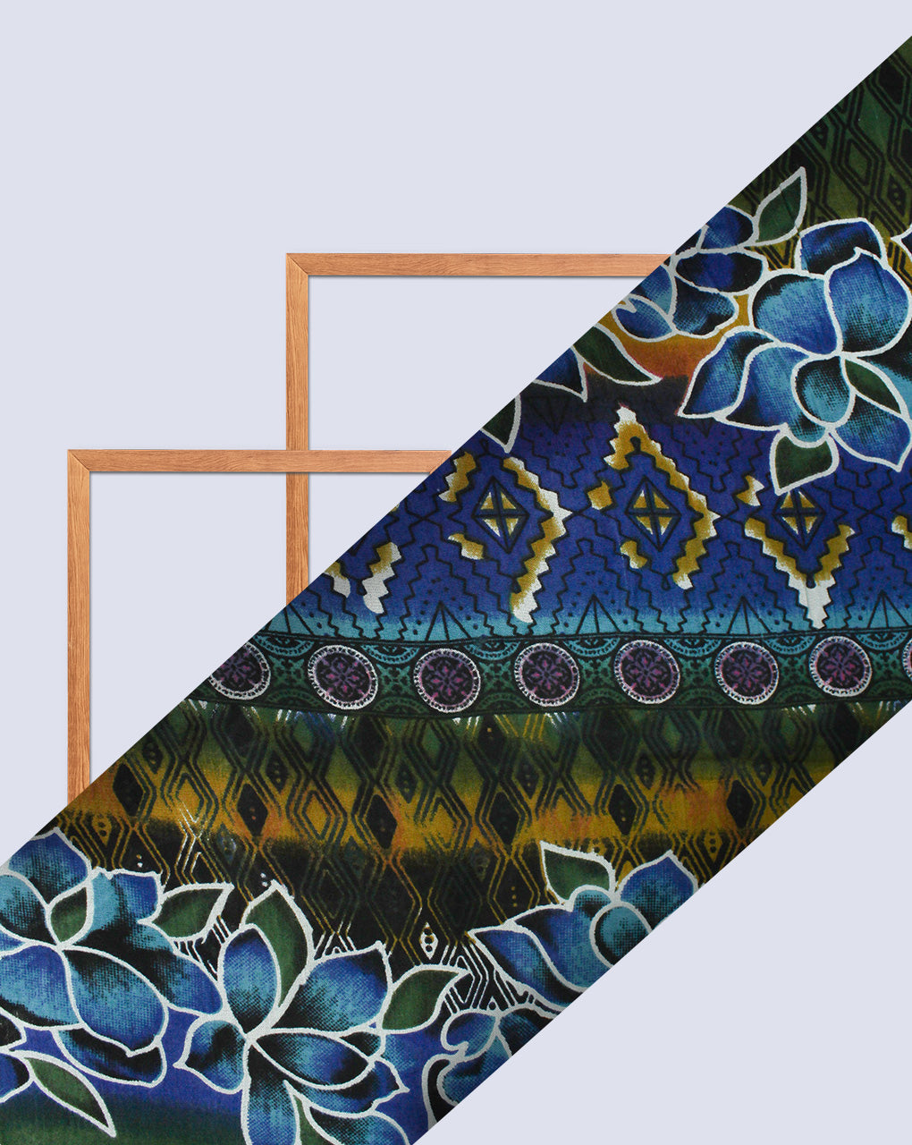MULTICOLOR FLORAL DESIGN RAYON CREPE PRINTED FABRIC