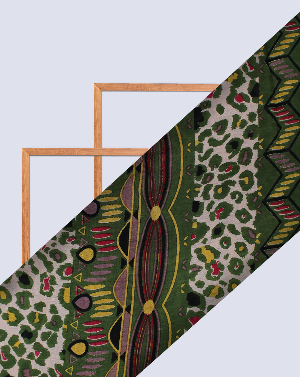 MULTICOLOR ABSTRACT DESIGN RAYON CREPE PRINTED FABRIC