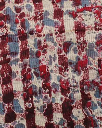 MULTICOLOR ABSTRACT DESIGN COTTON CREPE PRINTED FABRIC