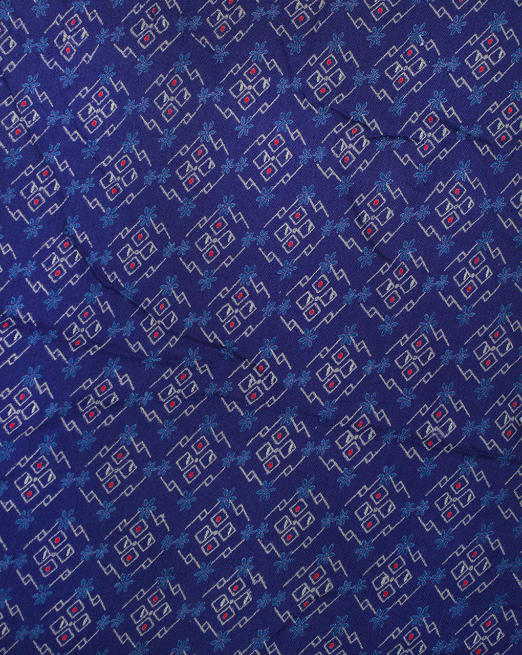 LIGHT BLUE ABSTRACT DESIGN RAYON CREPE PRINTED FABRIC
