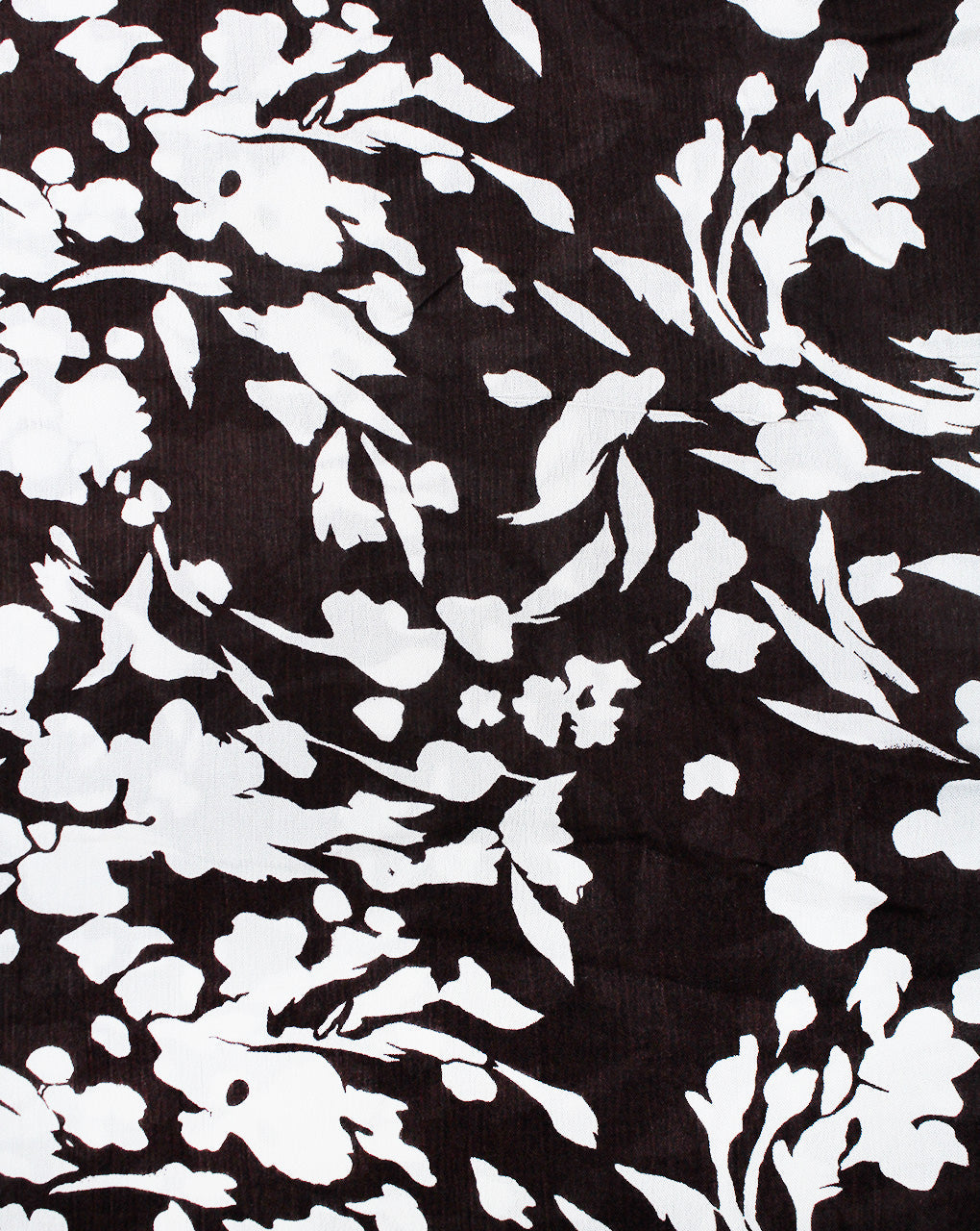 LIGHT BROWN & WHITE ABSTRACT DESIGN RAYON CREPE PRINTED FABRIC