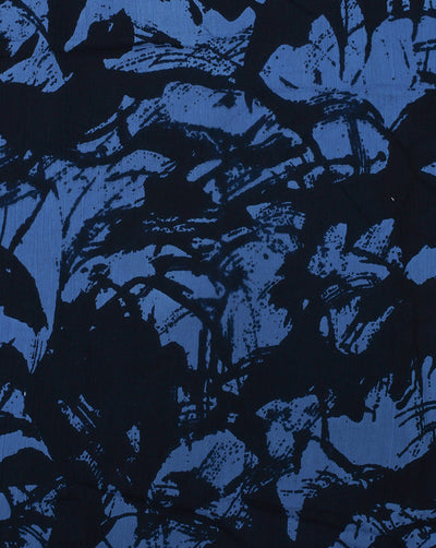 BLUE ABSTRACT DESIGN POLYESTER JACQUARD FABRIC
