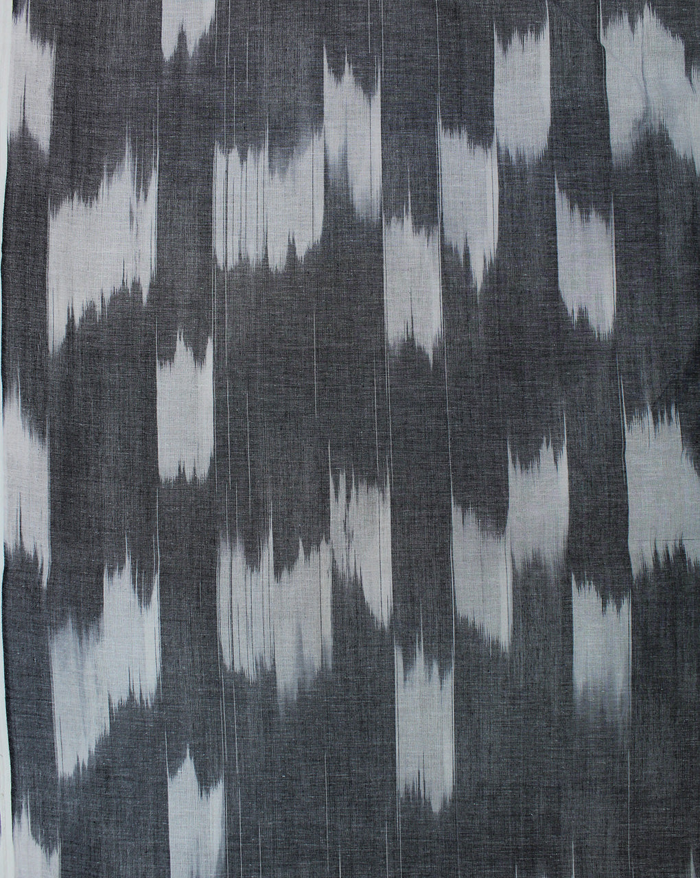 GREY YARN DYED COTTON IKAT FABRIC