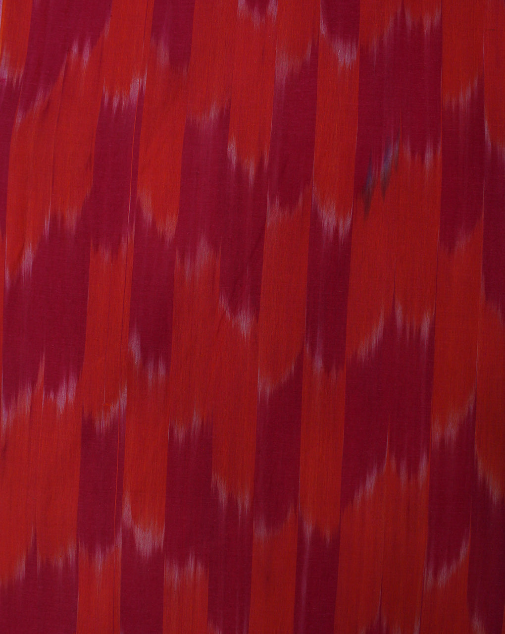 PINK AND RED YARN DYED COTTON IKAT FABRIC