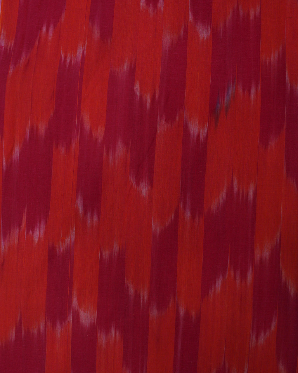 PINK AND RED YARN DYED COTTON IKAT FABRIC