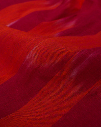 PINK AND RED YARN DYED COTTON IKAT FABRIC