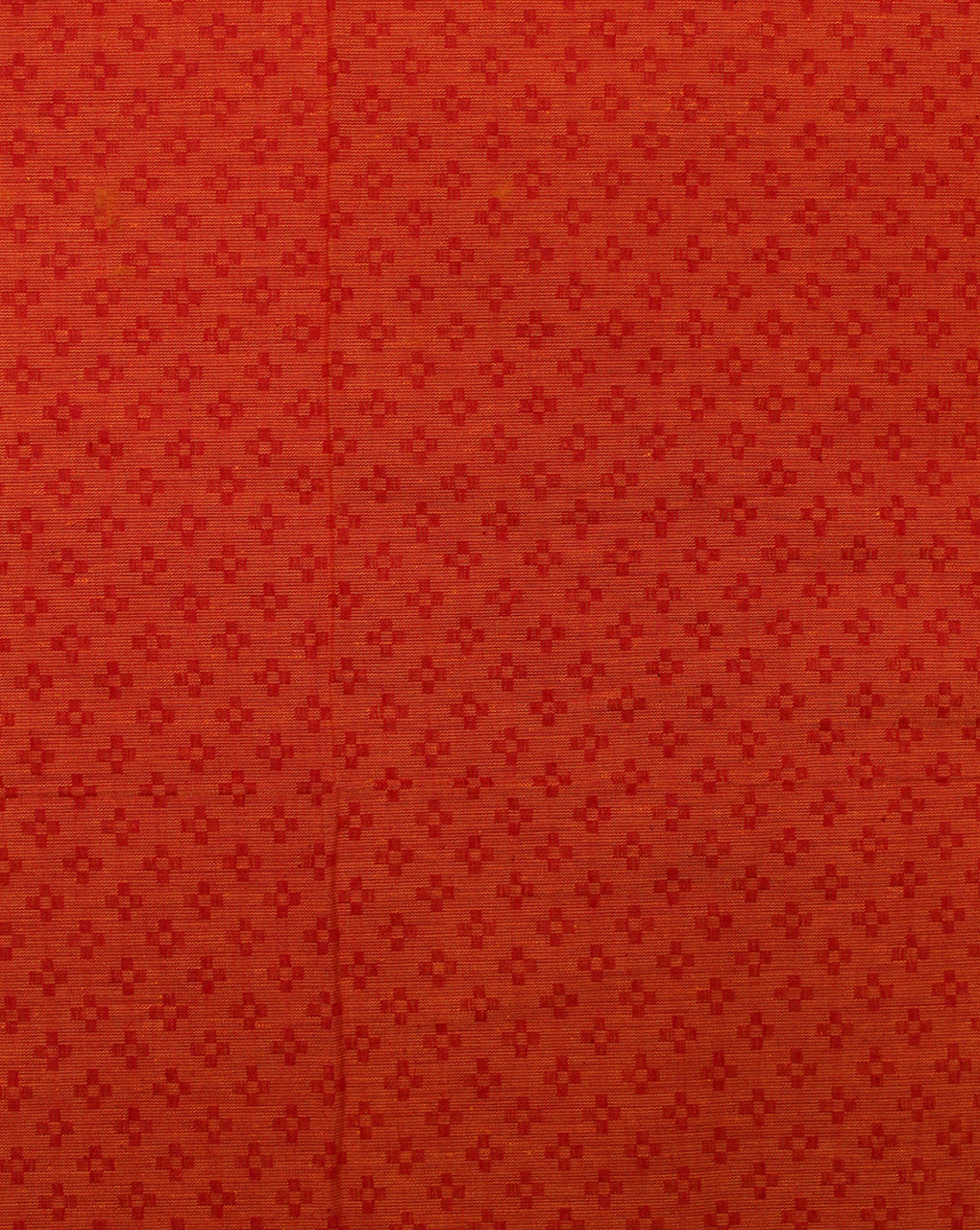 DARK ORANGE YARN DYED COTTON IKAT FABRIC