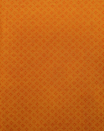 ORANGE YARN DYED COTTON IKAT FABRIC