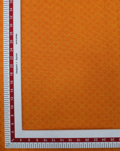 ORANGE YARN DYED COTTON IKAT FABRIC