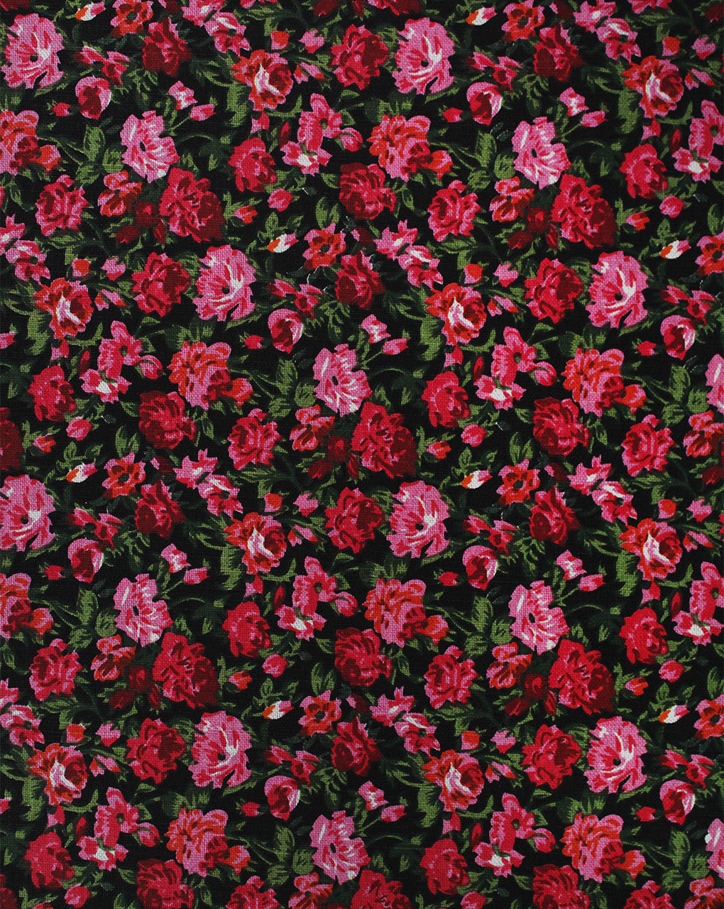 MULTICOLOR FLORAL DESIGN COTTON LINEN PRINTED FABRIC