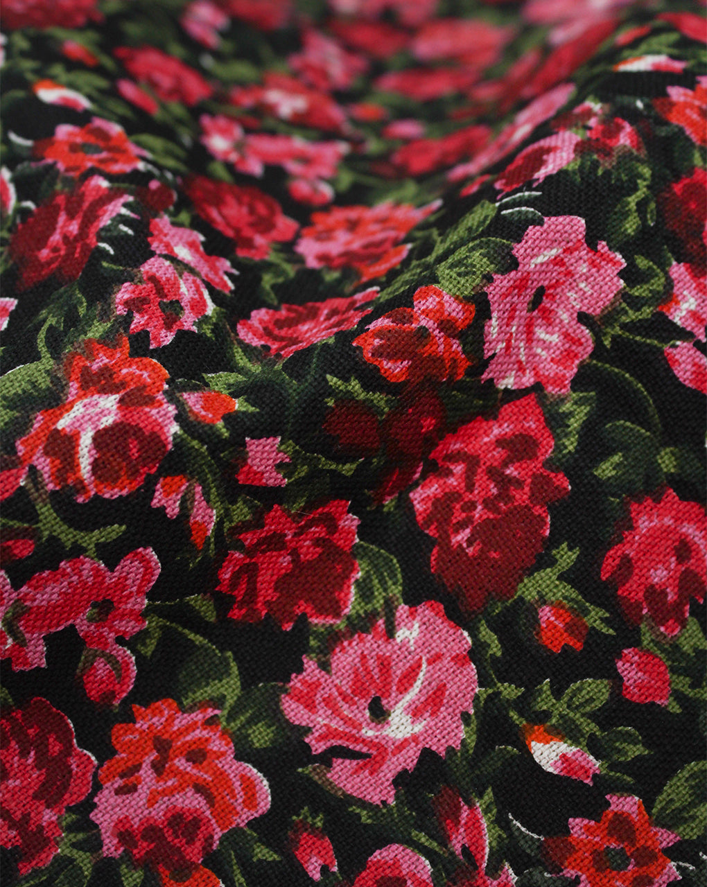 MULTICOLOR FLORAL DESIGN COTTON LINEN PRINTED FABRIC