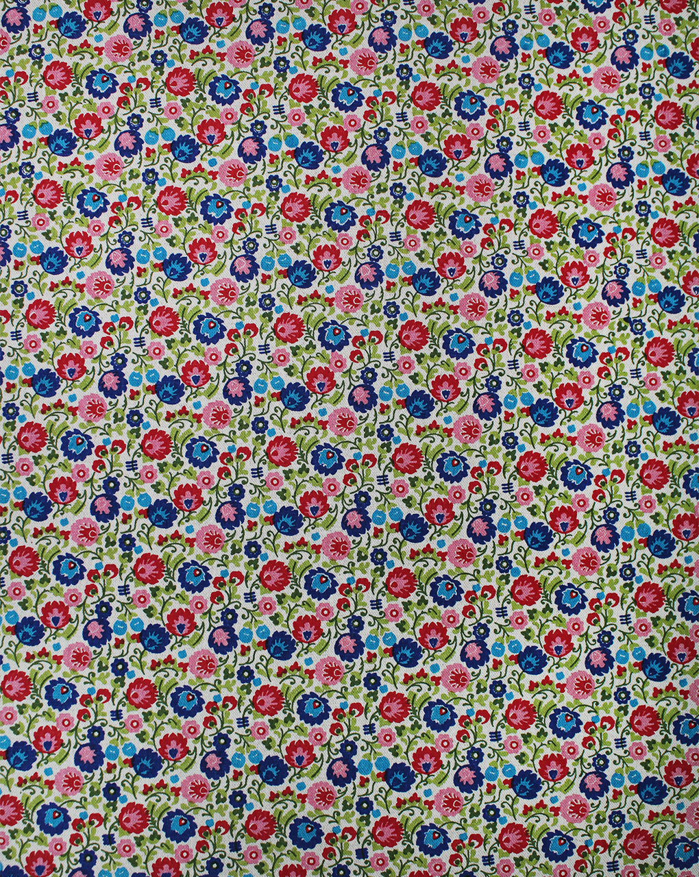 MULTICOLOR FLORAL DESIGN COTTON LINEN PRINTED FABRIC